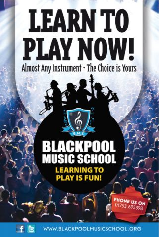 Blackpool Music School Bus Shelter Poster